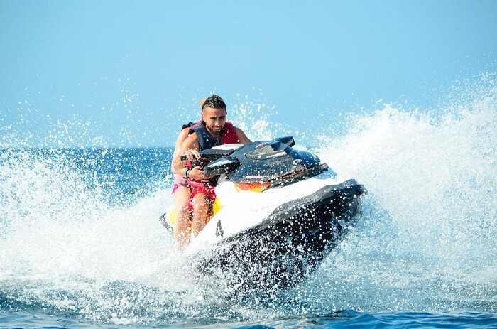Jet Skiing at Paradise island resort
