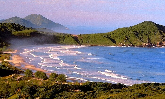 Praia do Rosa beach in Brazil