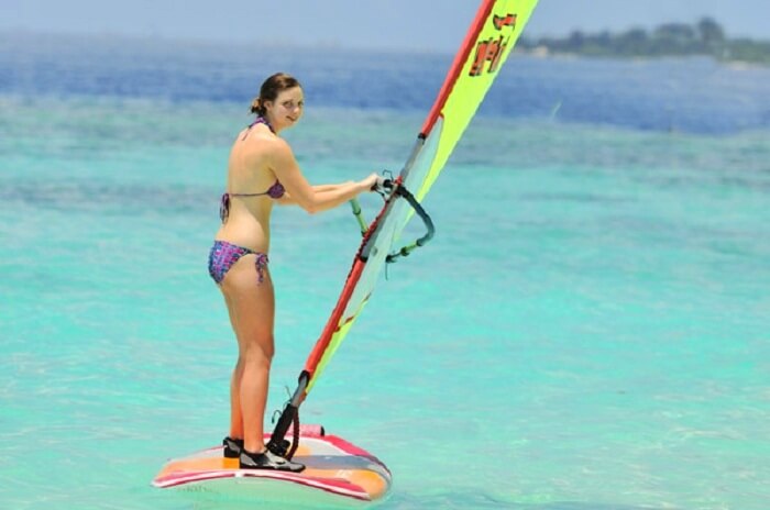 Windsurfing at Paradise island