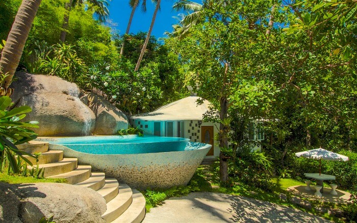 A resort in the middle of a fores