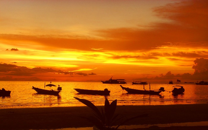 Boats in water during sunset 1
