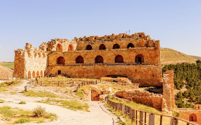 agnificent view of Kerak Castle in Jordan near Dead Sea