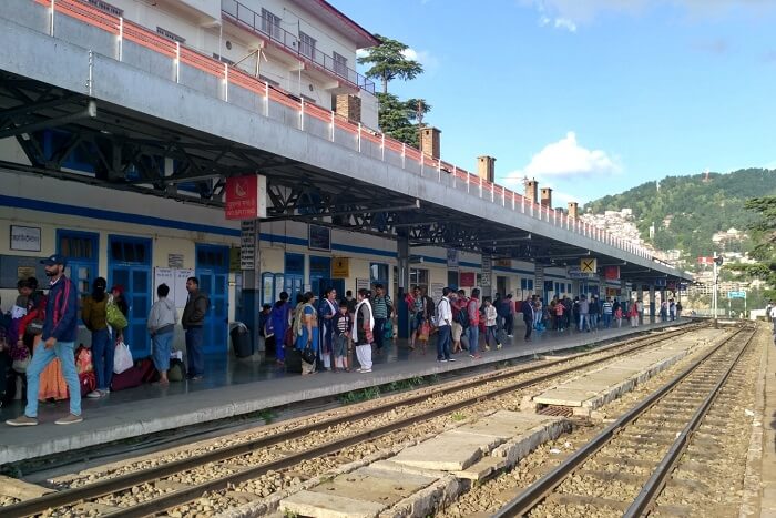 shish on a station enroute kalka shimla train route