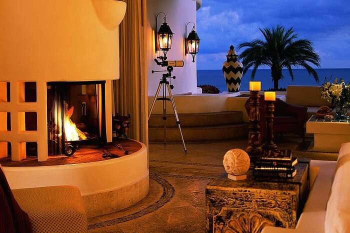 A snap of the plush interiors of the Oceanview Junior Suite at Las Ventanas al Paraiso Rosewood Resort in Los Cabos
