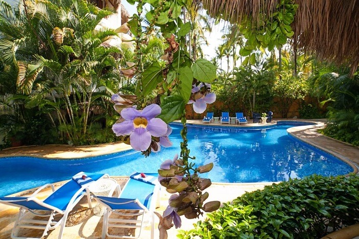 A snap of the swimming pool at the Casablanca Sayulita hotel