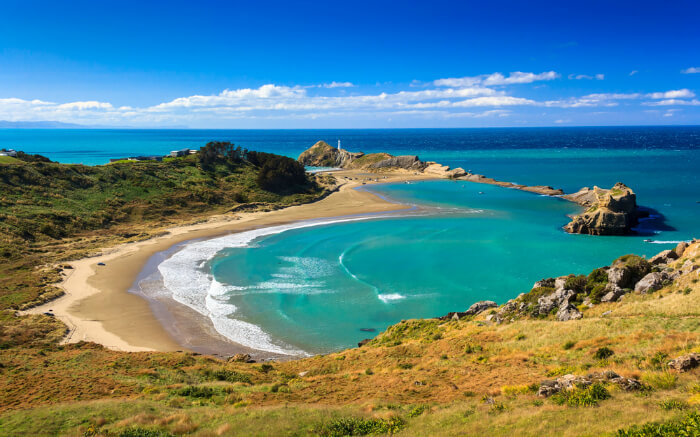 A beach in New Zealand