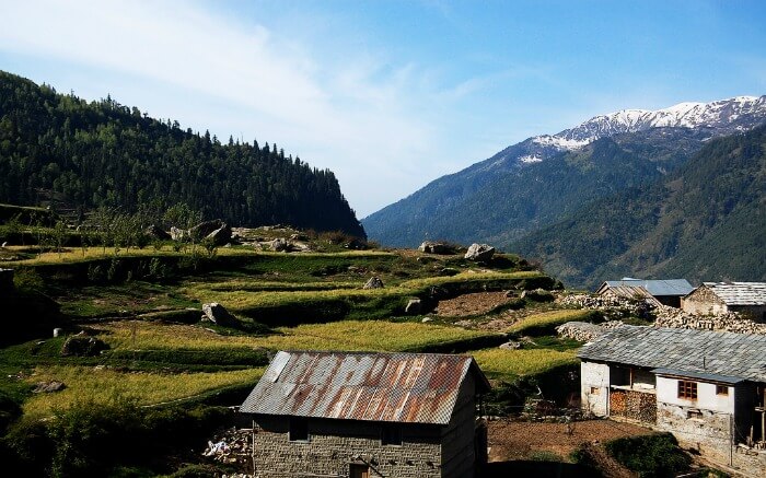 A view of Kothi village near Manali