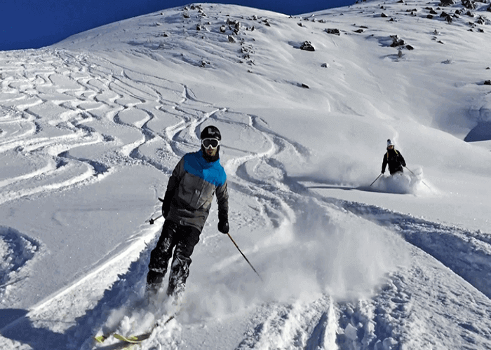 Skiing in French Alps