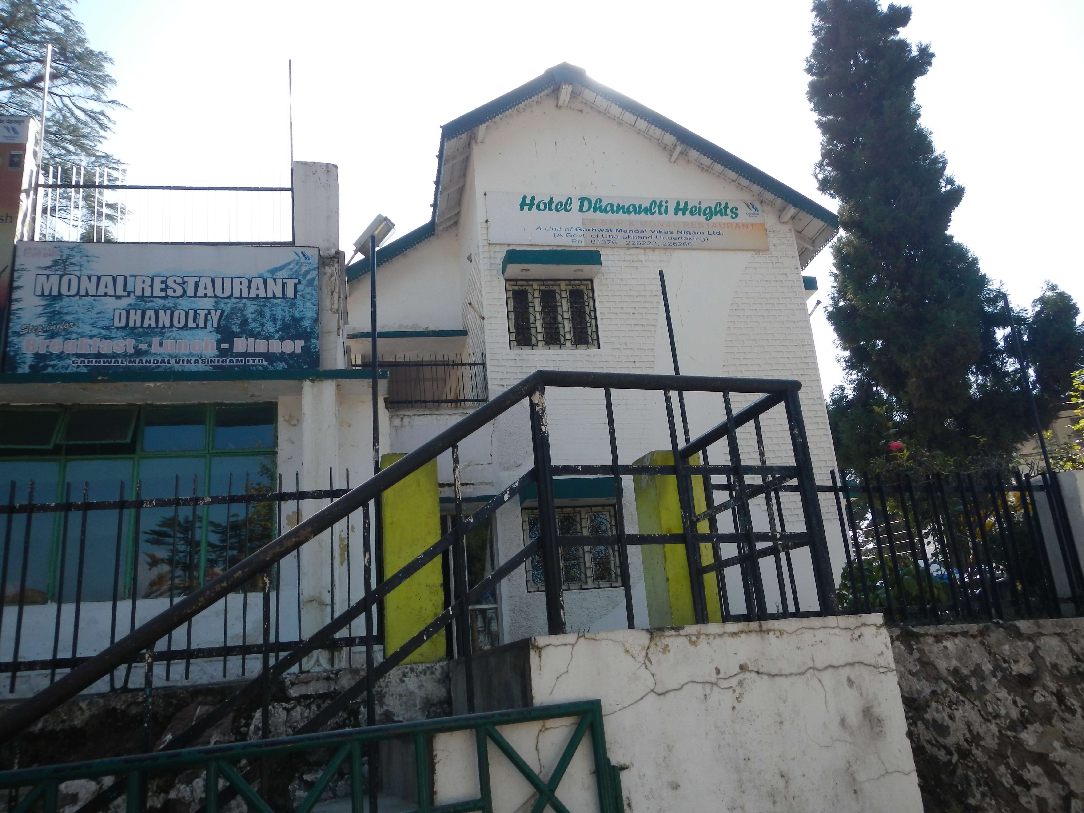 A view of an old govt hotel in Dhanaulti