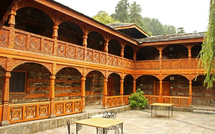 Inside view of Naggar Castle near Manali