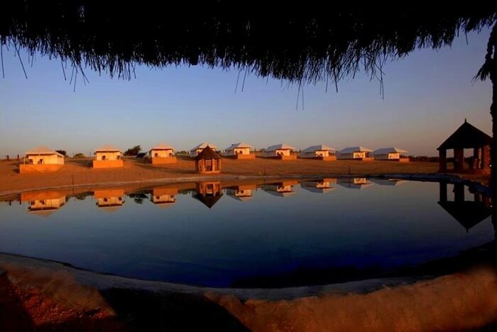 Thar Oasis Resort & Camp tents near lake