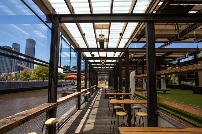 enjoy riverside dining at the boatbuilders yard
