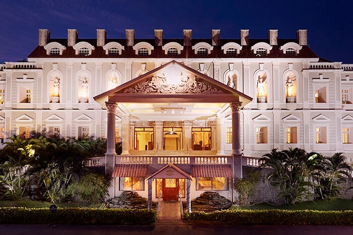 The night sky over the Jenny Residency hotel in Coimbatore