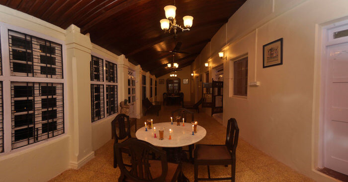 corridor of a beautiful british style resort
