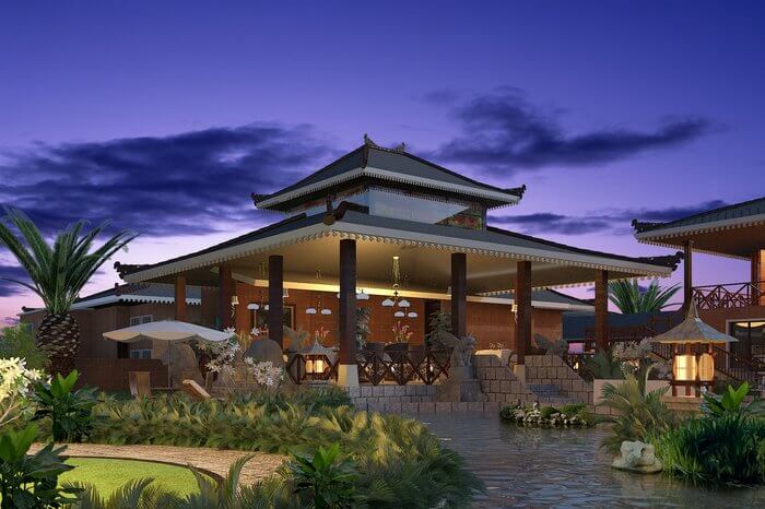 a luxurious and beautiful traditional style resort
