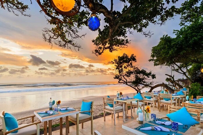 visit the charming cafes of seminyak beach