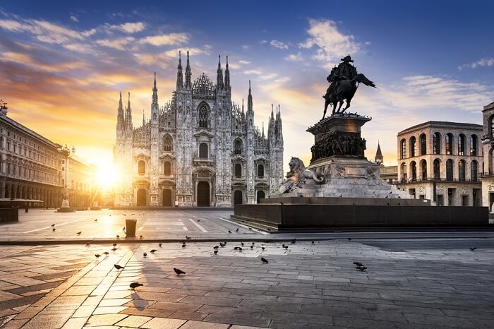 Duomo in Milan at sunrise