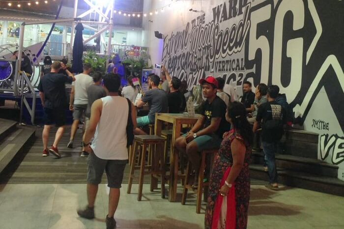 nirav at rock bar in bali