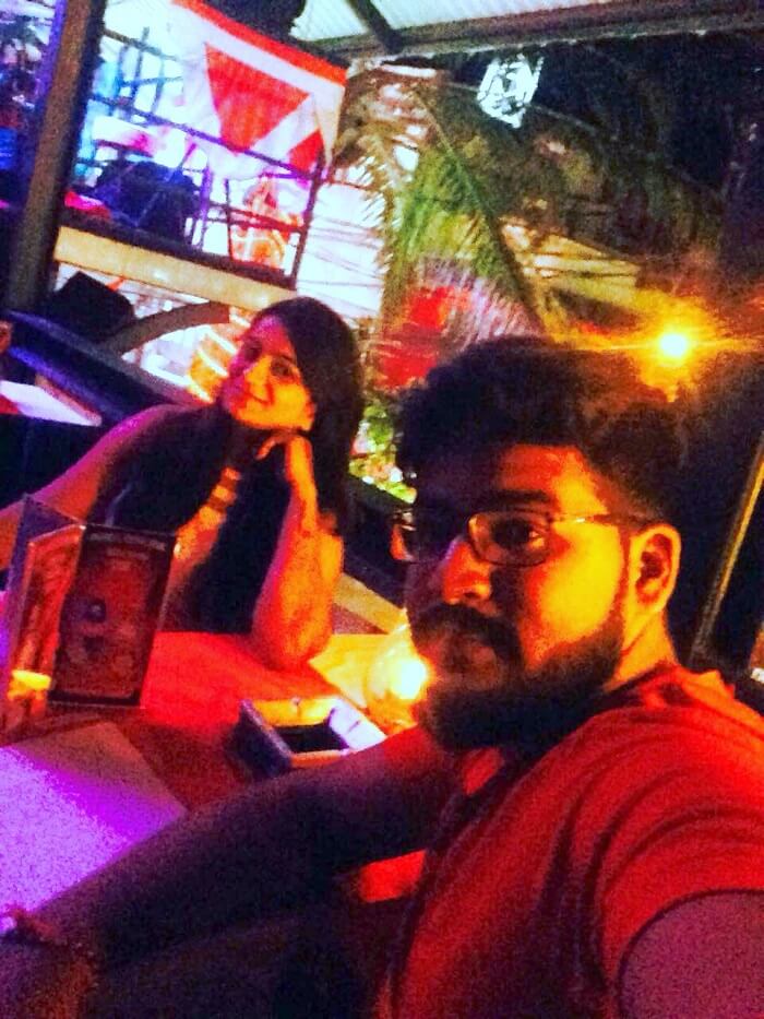 nirav & wife at rock bar in bali