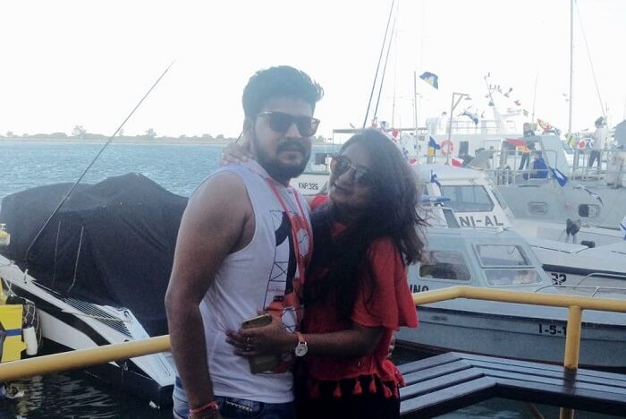 nirav and wife before dolphin tour in bali