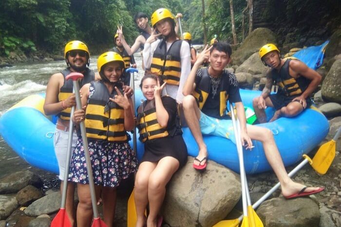 nirav & wife bali river rafting