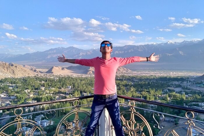 ninad posing in leh, ladakh