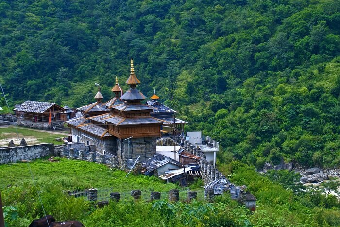 aerial view of mahasu temple, an important element of mashobra tourism