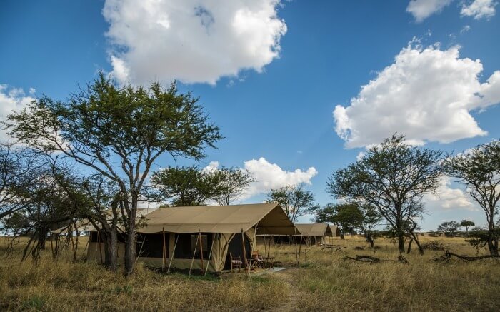 One of the mobile camps in the Savannah region in Kenya