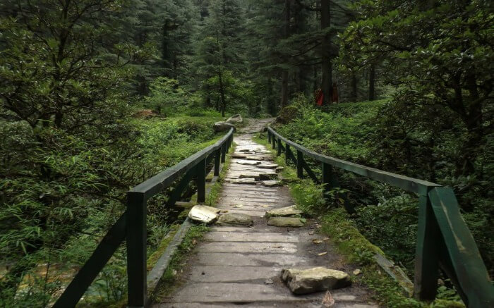 The bridge leading to Garhan from Kasol
