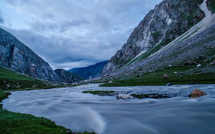 Beautiful view of river Siagoru in Himachal