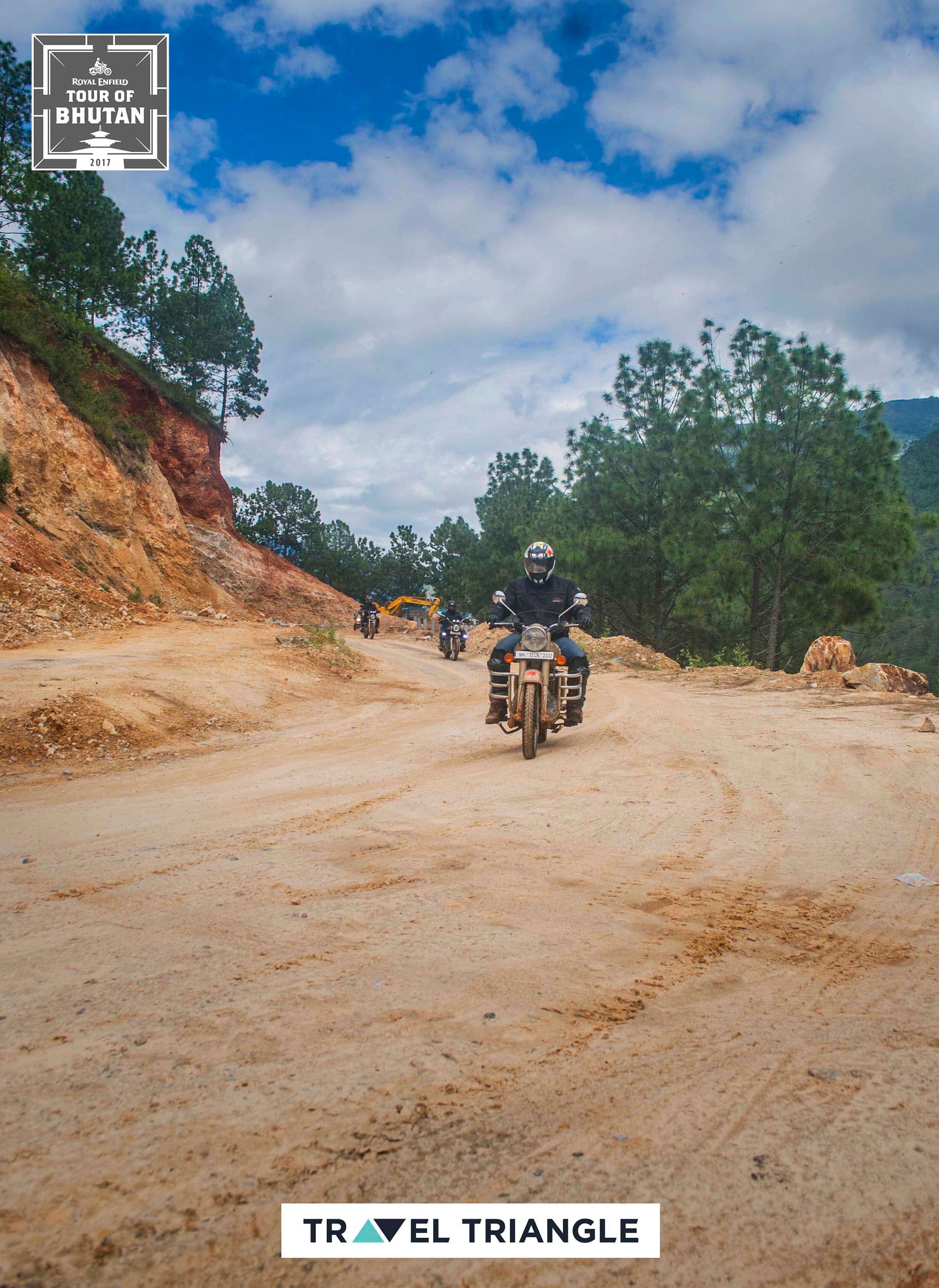 Mongar to Trashigang: a rider riding off