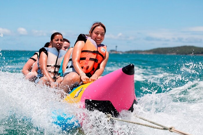 Enjoy A Banana Boat Ride At OM Beach in gokarna