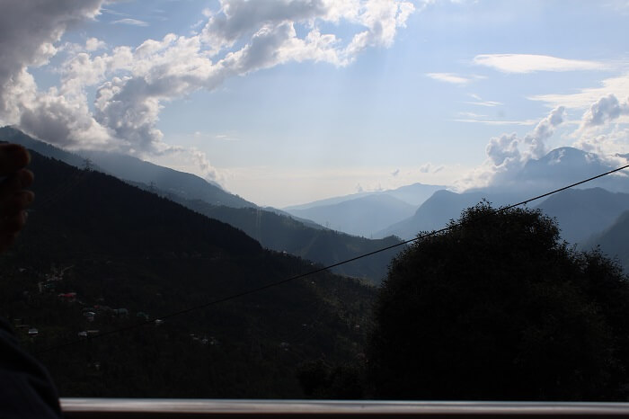 sunset in gramphu on the way back to delhi