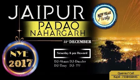 poster on new year event in Padao Nahargarh