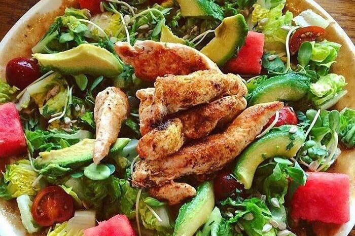 have organc food at Poppin Organic Cafe