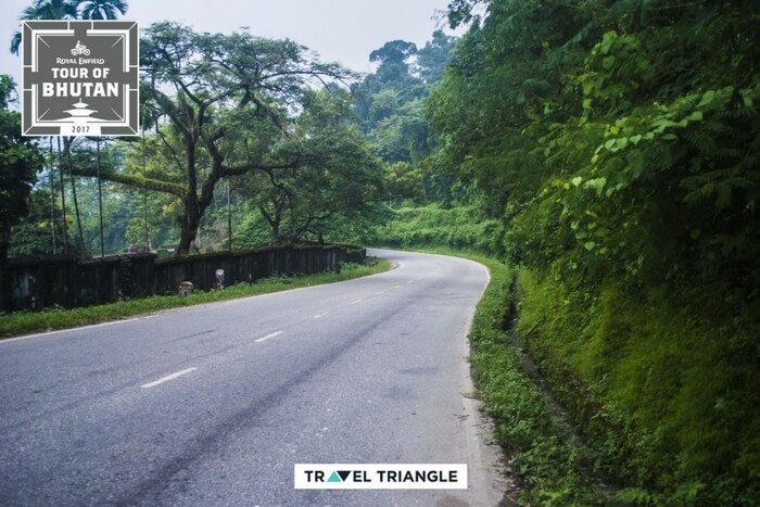 the winding roads of phuentsholing