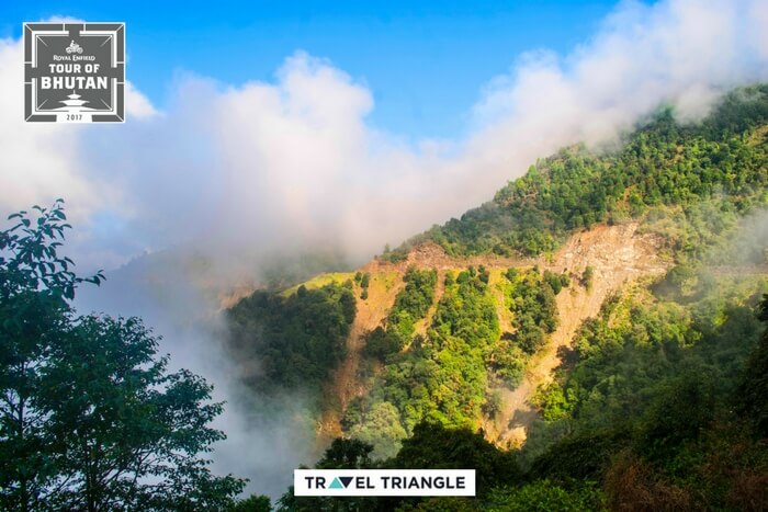 the landscapes of bhutan on RE road trips