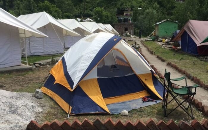 Beautifully laid out tents of Tentsville in Manali