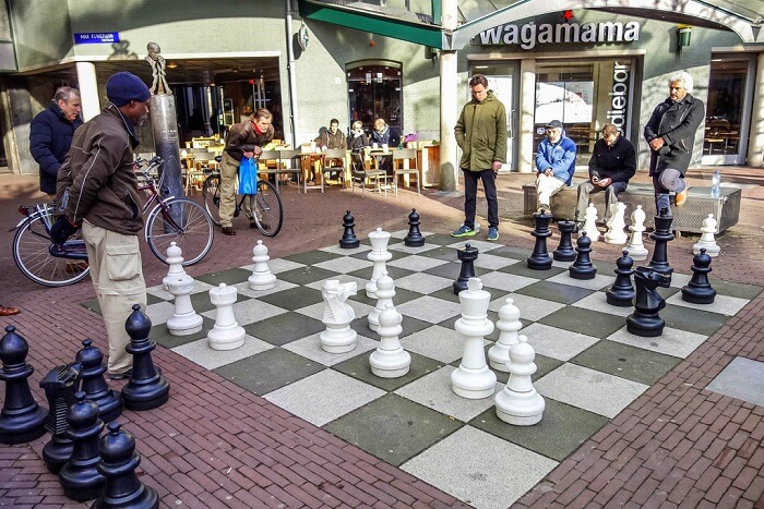 Play chess on a giant chessboard