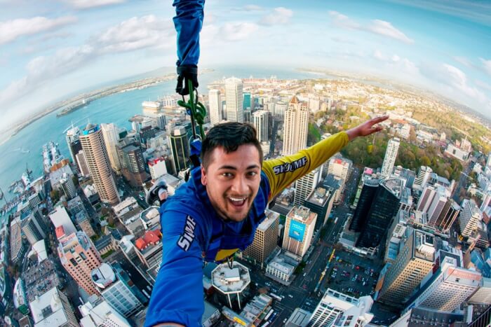Sky jump in Auckland