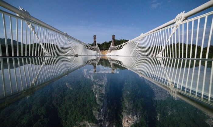 Glass bridge in China