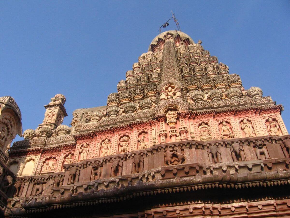 an old temple painted pink