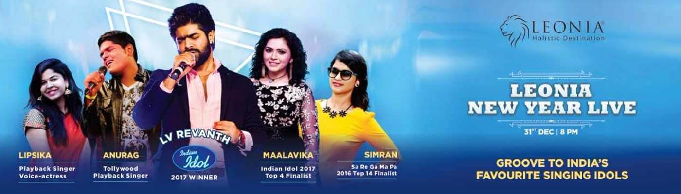 NY Party 2018 with DJ at Leonia in Hyderabad