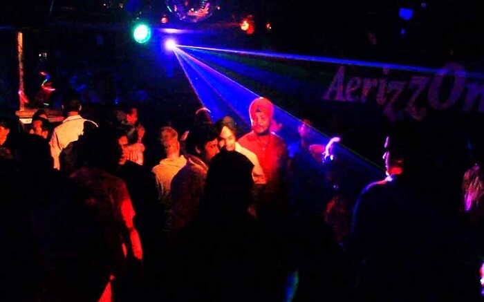 People partying at the Rendezvous Club in Chandigarh