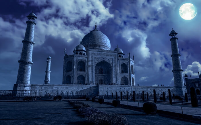 Taj Mahal during full moon