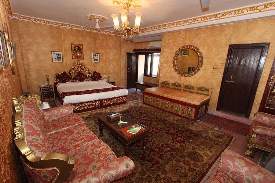 a beautifully decorated hotel room