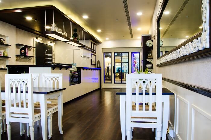 the lavish looking The Tea Place by Manjushree, Saket
