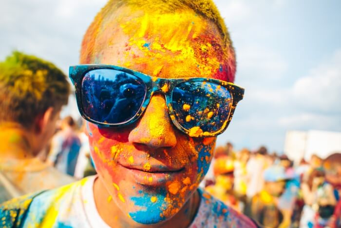 celebrating Holi