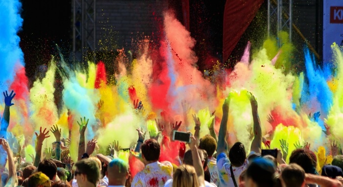 celebrating Holi