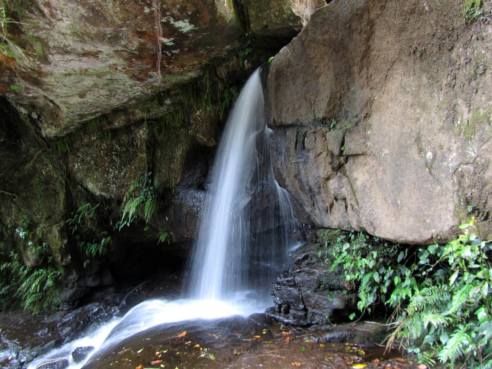 a small waterfall